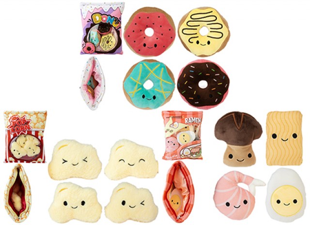 (Mis 5) MOCHI Snack Peluche Bag 40cm (In sacchetto peluche 40x40cm con zip da 4pz da 12cm) 3ass…x18